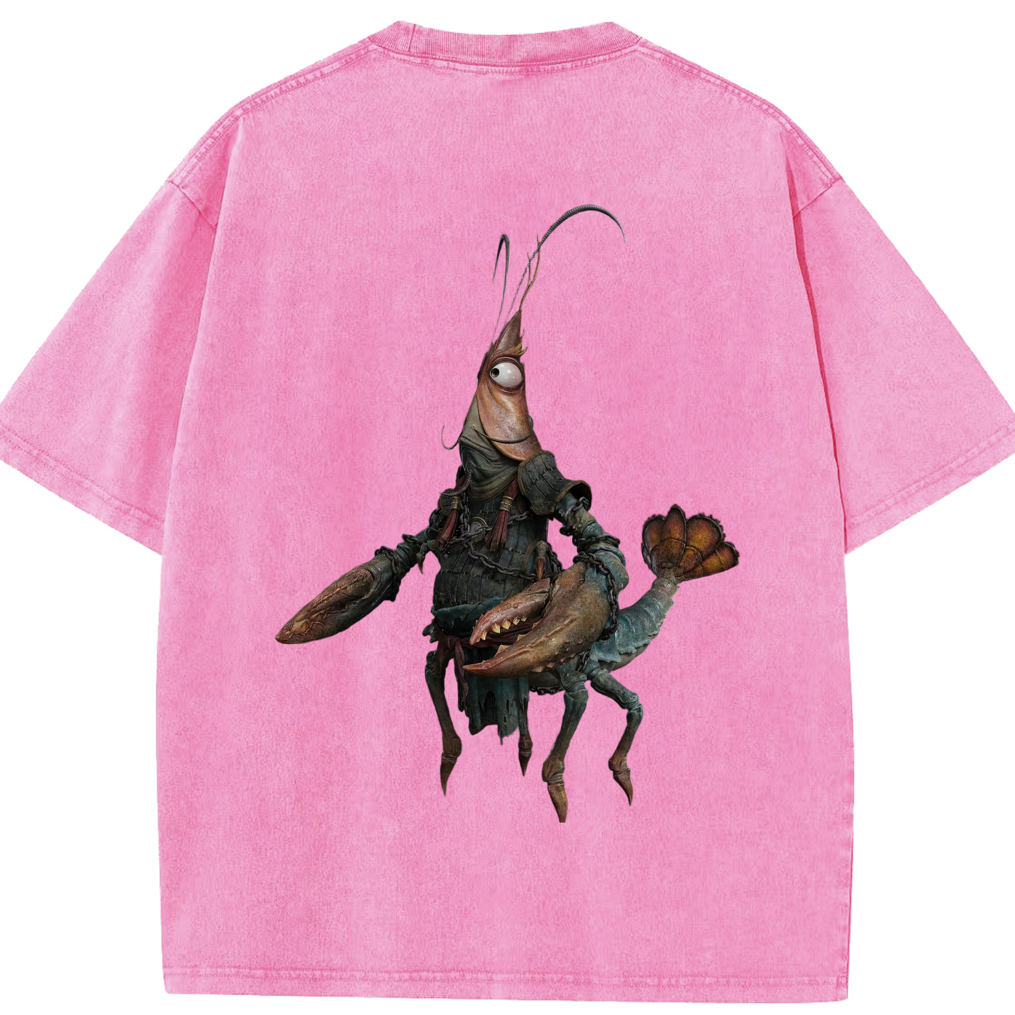 （画像用） Ne Zha 2 ナタ 魔童の大暴れ 綿100% ヴィンテージ風 半袖Tシャツ（背面プリント）